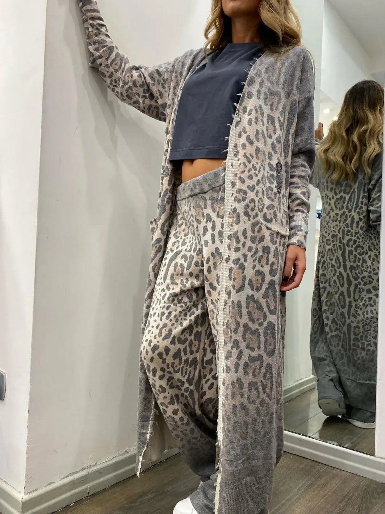 Long Sleeve Longline Outerwear and Pants Set - Bela Fils BoutiqueBela Fils Boutique